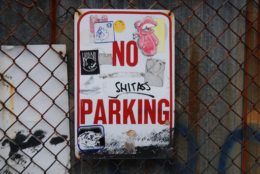 No Shitass Parking Sign