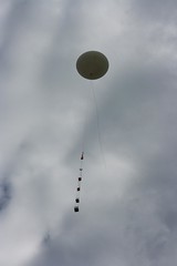 Balloon and payloads just after launch