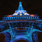 The Eiffel tower in blue - 1