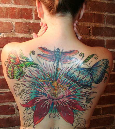 Flower Tattoo Engraved
