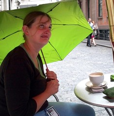 Kate in the Rain at Financier