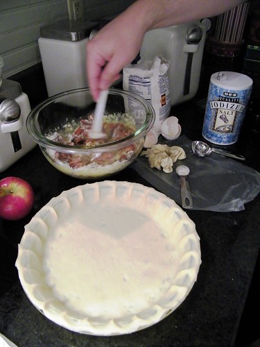 Making our first pecan pie
