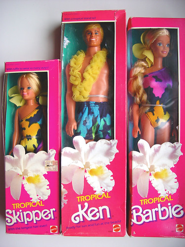 Tropical Barbie Ken Skipper de 1985 Mais uma fam lia completa 