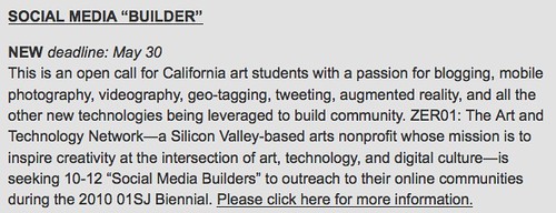 Get paid to attend the 01SJ Biennial