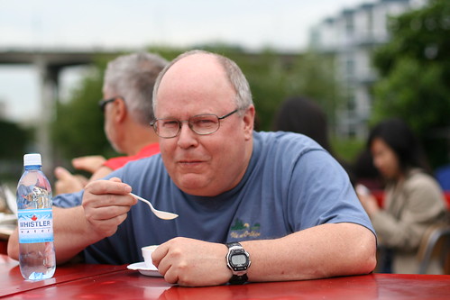 Dad eating soup
