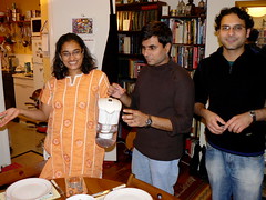 Swetha, Saroj and Samir - our accomplices and guests