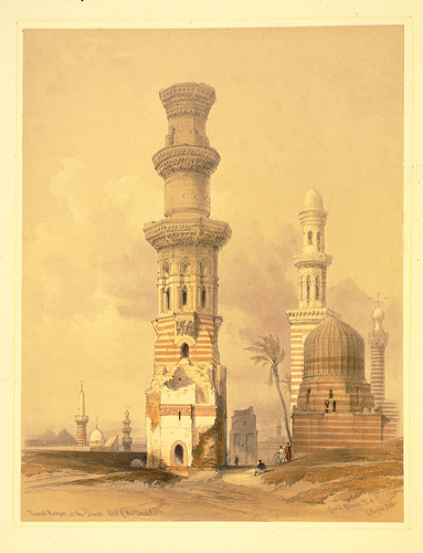 020- Mezquitas en ruinas en el desierto al oeste de la ciudadela- David Roberts- 1846-1849