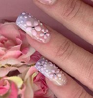 3d flower embossed nail art