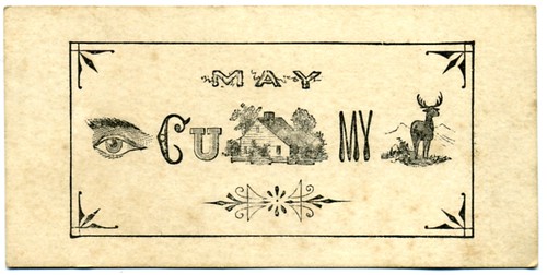 Vintage Escort Card - 1860's