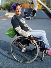 wheelie on the playground