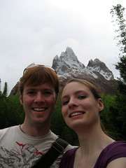 tammy and ian in front of everest at Animal Kingdom