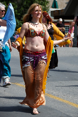 Belly Dancer performing at Invermere Canada Day Parade