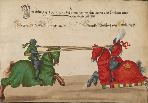 01- Torneo celebrado por el emperador Frederick III.   y su hijo Maximiliano, Linz 1489-1490, 2r