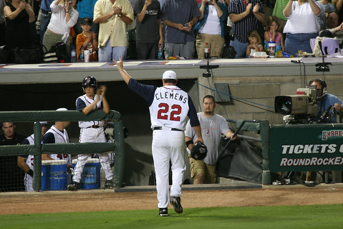 roger clemens pitching. Roger Clemens #22 - Leaves the Field After Pitching for the Round Rock Express at Dell Diamond