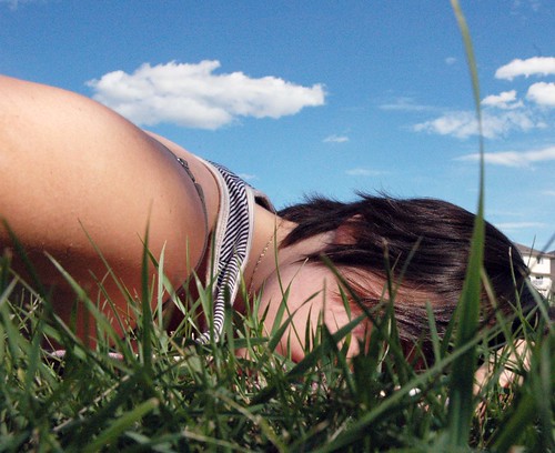 in grass