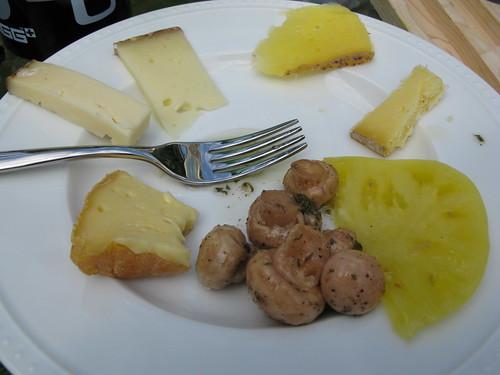 Cato Corner cheeses, tomato, & pickled mushrooms