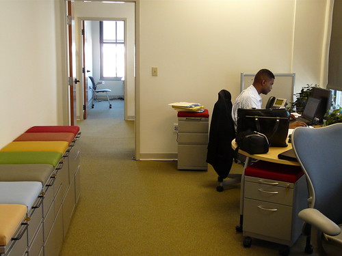 Program Manager Todd Q. Adams at work in the Connected Communities Team office space