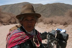 Indigena woman north of Vitichy, southern Bolivia.