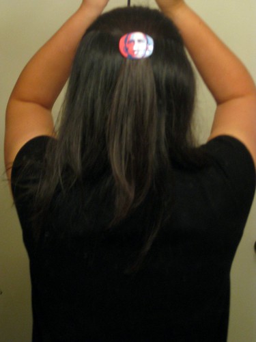 obama barrette in my hair