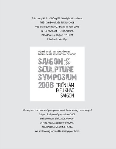 Thiep moi Mat sau Saigon Sculpture Symposium by you.