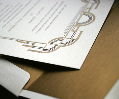 art deco scrapbook ideas for wedding invitations