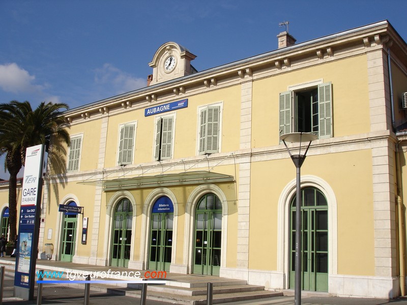 La gare SNCF d'Aubagne, ville de naissance de Marcel Pagnol