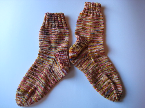 Kettle-dyed, big sister socks