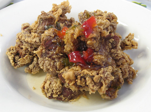 Fried Chicken Livers with Pepper Jelly