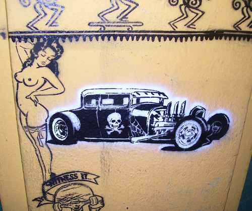 Pin Up Stencil. hot rod + pin-up amp; others