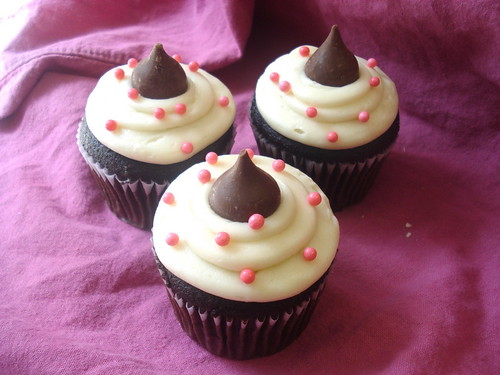 Chocolate Kiss Cupcakes by SweetToothFairy.