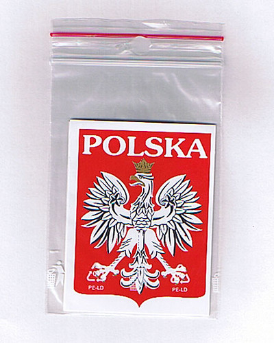 Polish sticker in bag
