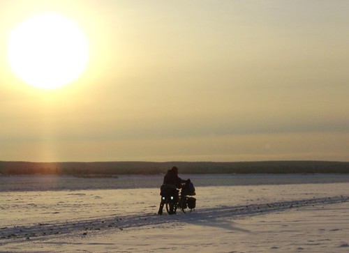 cycling through  Siberia in winter