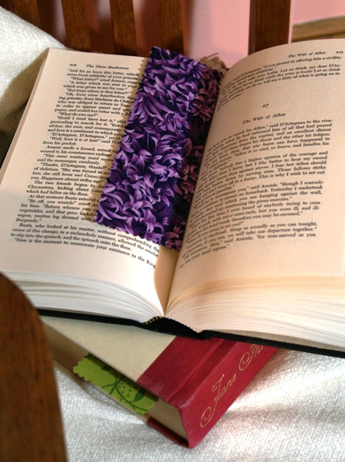 fabric bookmarks!