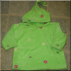 Embroidered Floral Fleece Hoodie