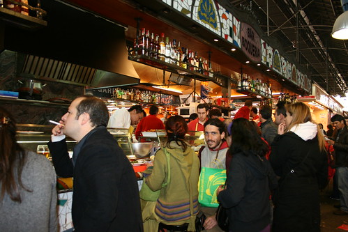 Tapas bar at the Boqueria, Barcelona
