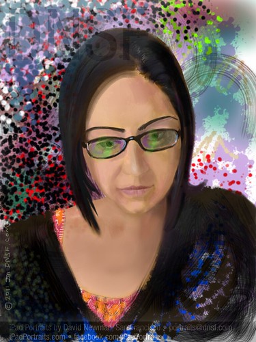 iPad Portrait of Amina Abdulla, Analytics Engineer at Disney Mobile, via Women 2.0 Founder Labs by DNSF David Newman