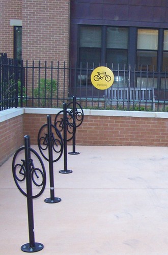 Bicycle parking at the Friends building, cropped (2nd & C Streets NE)
