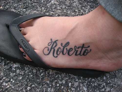  Anel's Foot Tattoo - "Roberto" 