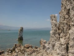 Tufa formed when fresh water flowed up through the salty lake