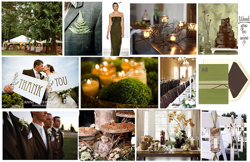  Clockwise from top left woodland wedding tent fern boutonni re 