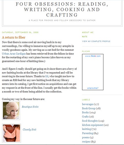 AADL knitting books on patron blog