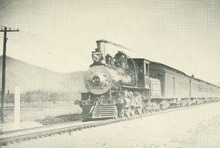 An old 1890's era publcity photograph from the Atchinson, Topeka & Santa Fe Railroad.