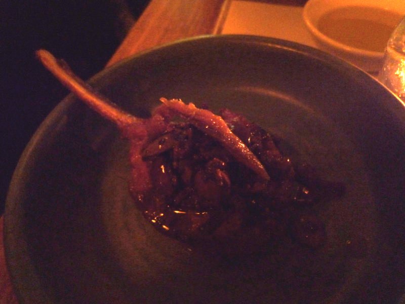 Western plains lamb cutlet with red Asturias anchovy and olive garum