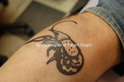  Crawfish Tattoo on Left Calf 
