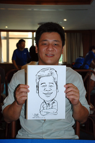 Caricature live sketching Temasek Fun Day 6