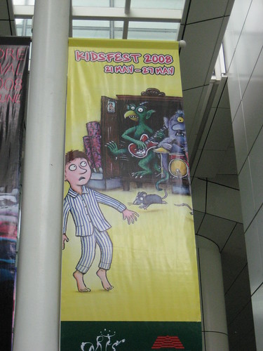 Banner at National Library of Singapore