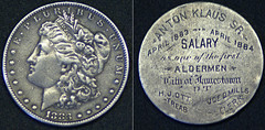 Engraved Silver Dollar Jamestown ND
