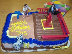 Troy's first Pirate cake, chocolate from Raley's