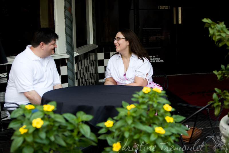 Table for Two - Sarah & Jason - Engagement Photography - Downtown Houston Texas