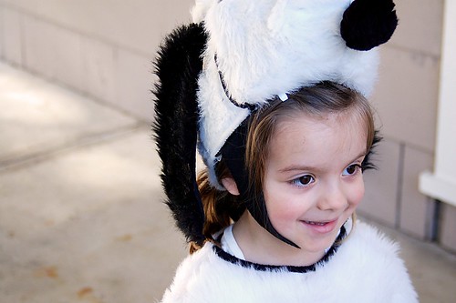 Lauren dressed as Snoopy for Halloween.